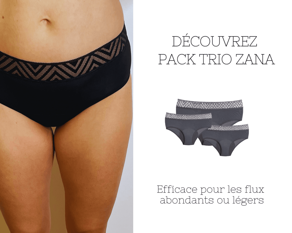 Pack Trio Culottes Menstruelles ZaNa - Confort & Élégance - Miss Gorri…