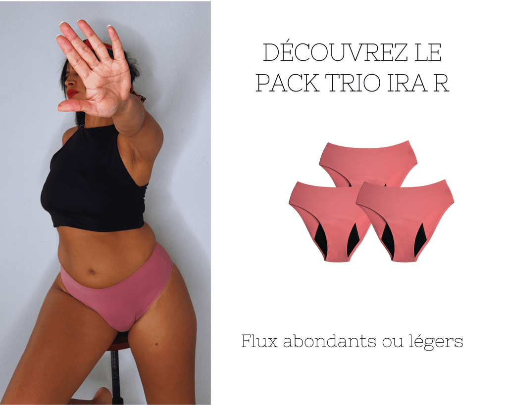 Pack Trio - 3 Culottes Menstruelles IRA R - Miss Gorria